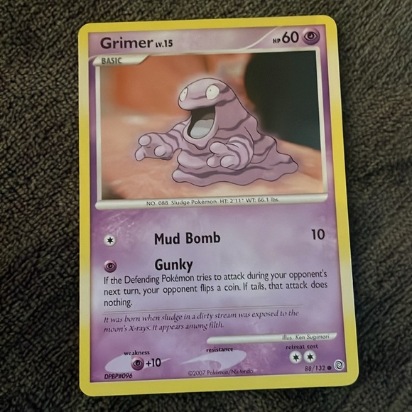 Three Pokémon Grimer Trading Cards - Picture 3 of 4
